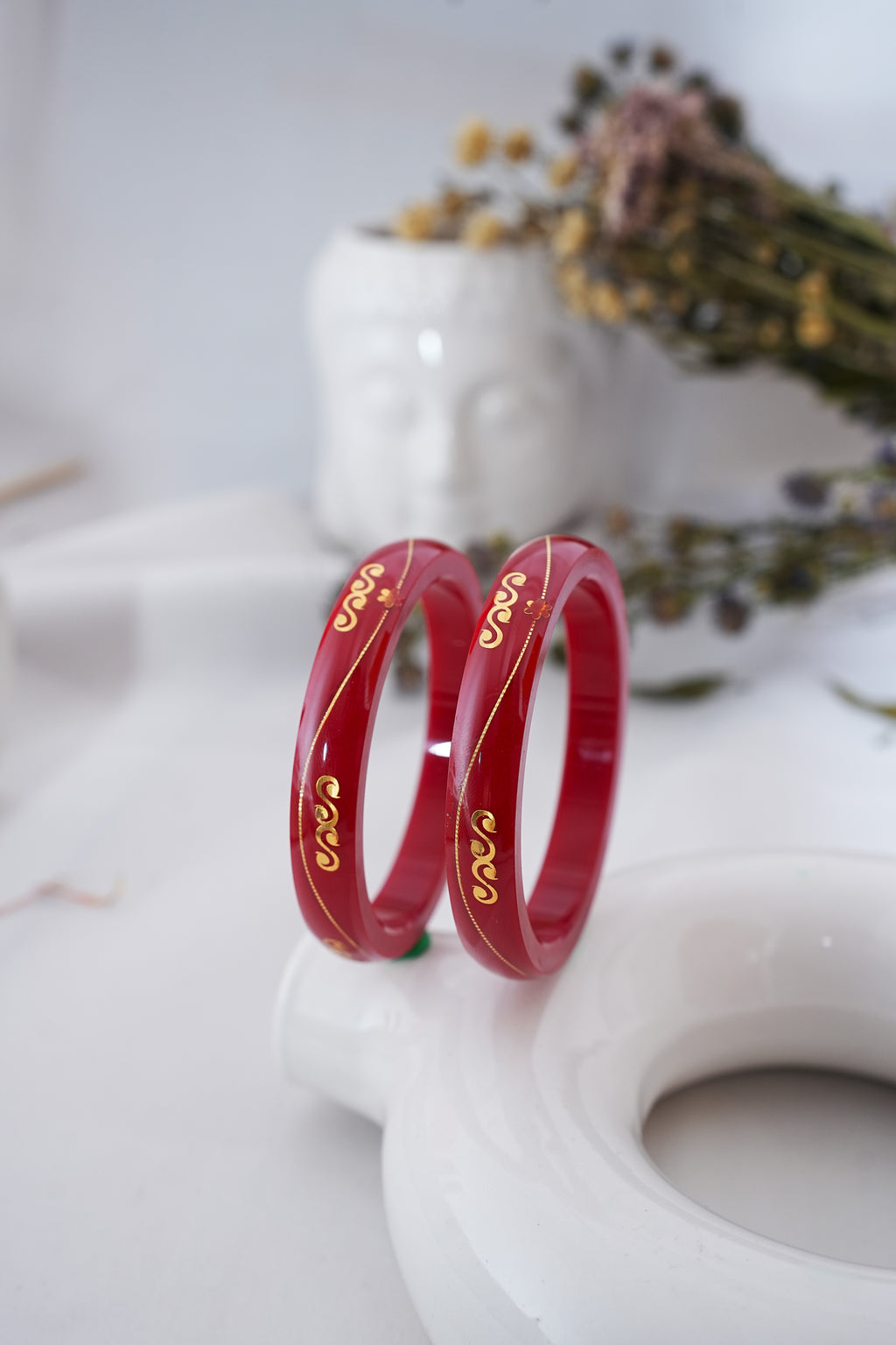 Crimson Heritage Bangles