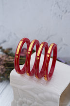 Crimson Heritage Bangles
