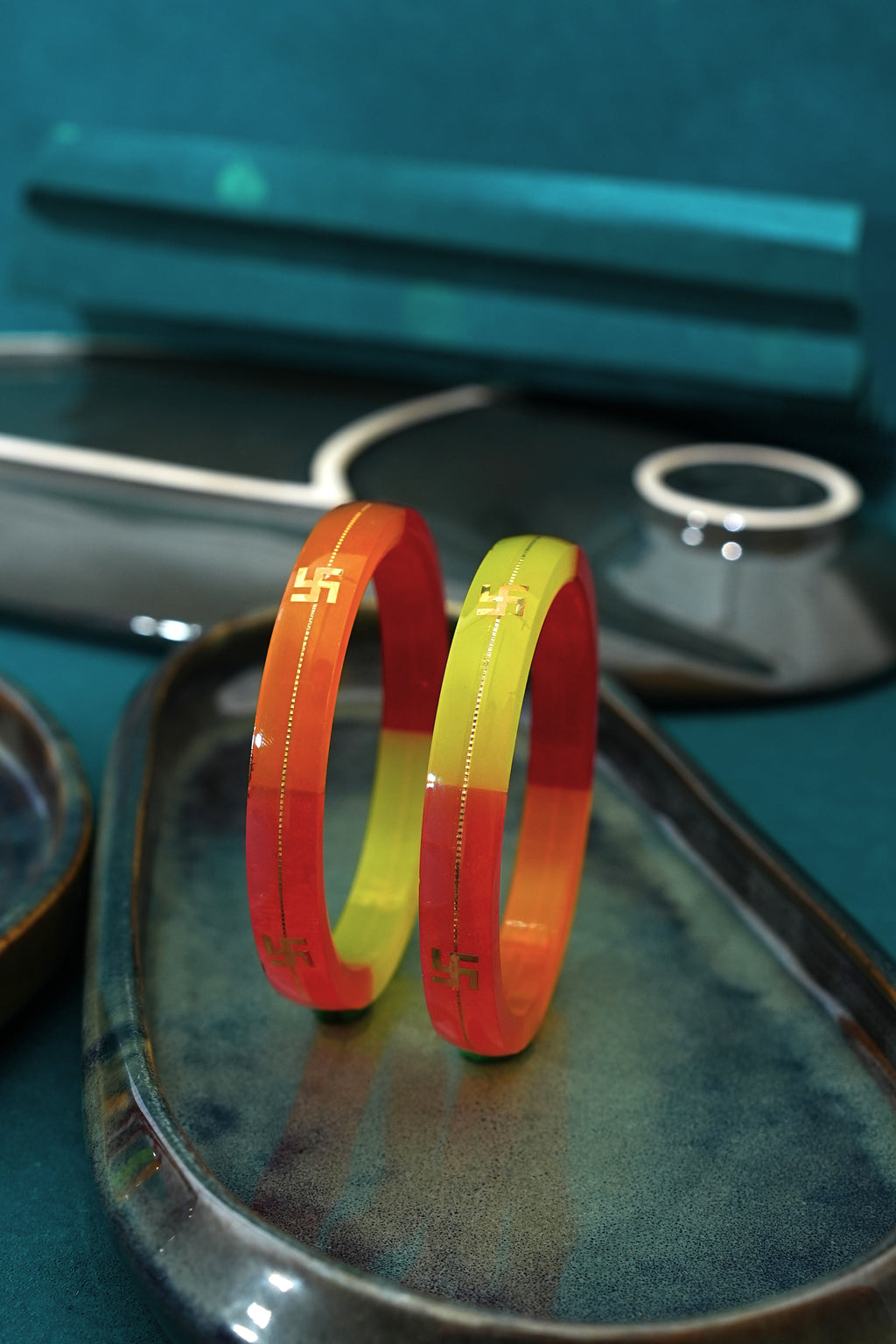 Crimson Heritage Bangles