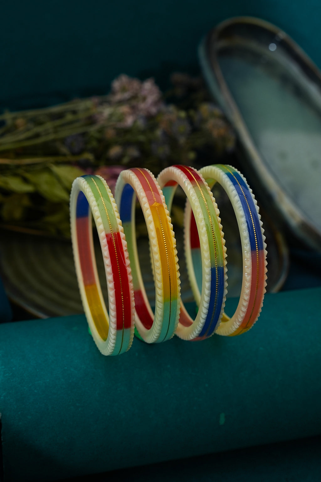 Crimson Heritage Bangles