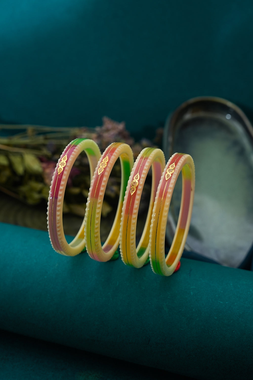 Crimson Heritage Bangles