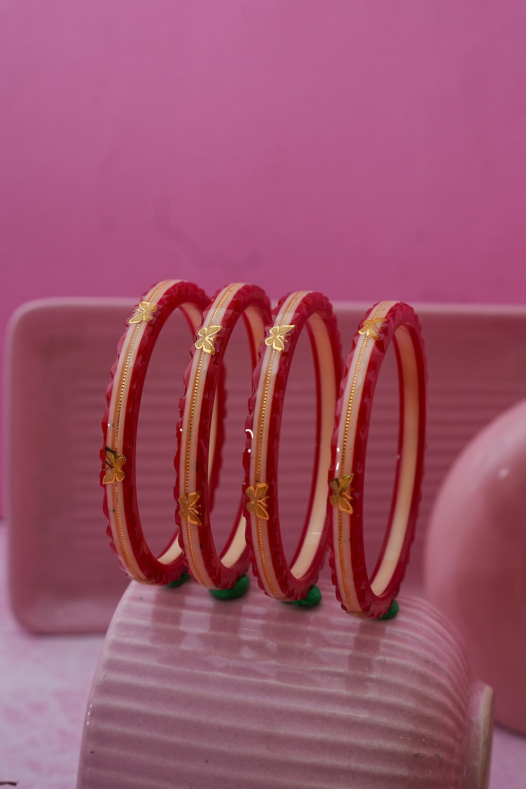 Crimson Heritage Bangles