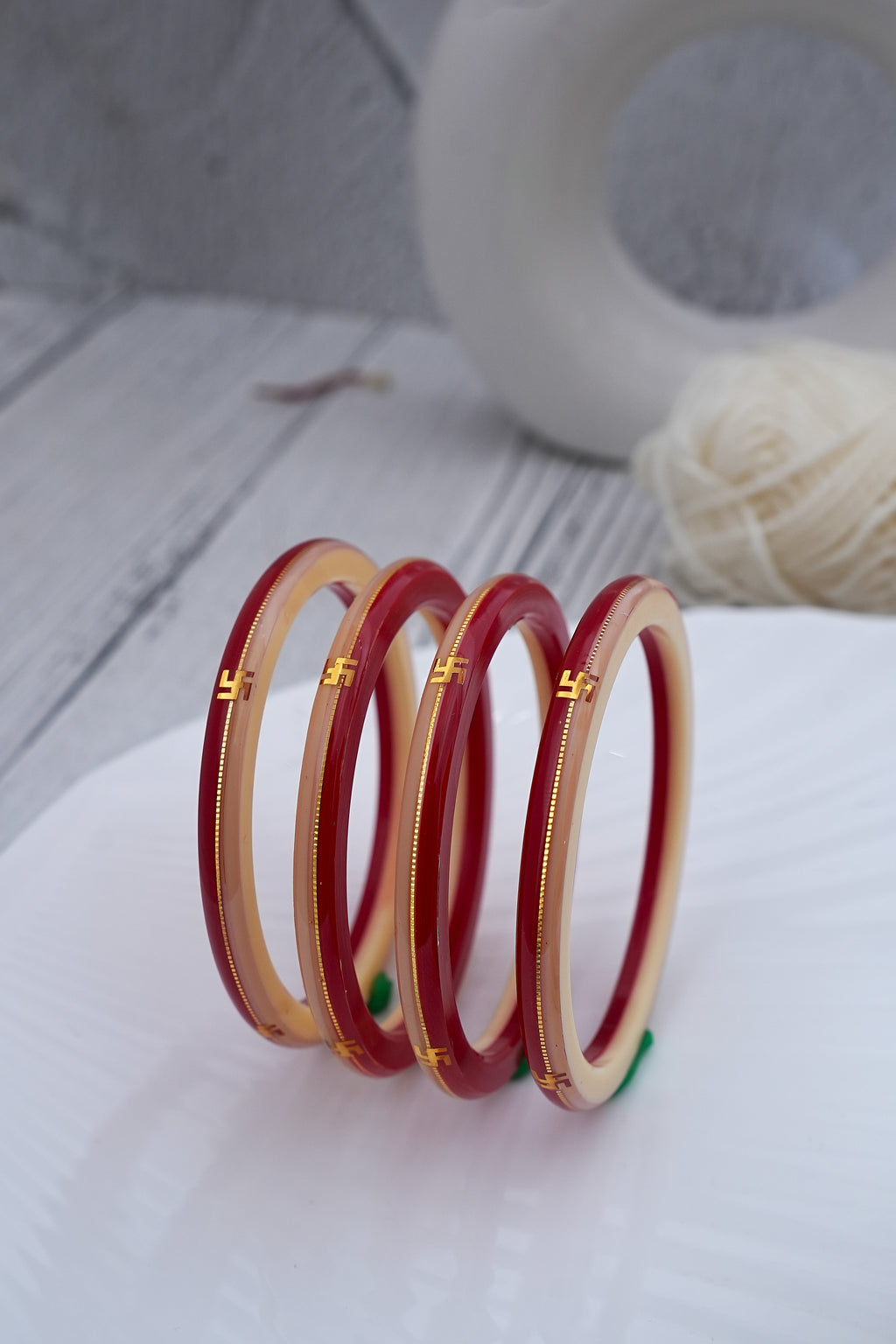 Crimson Heritage Bangles