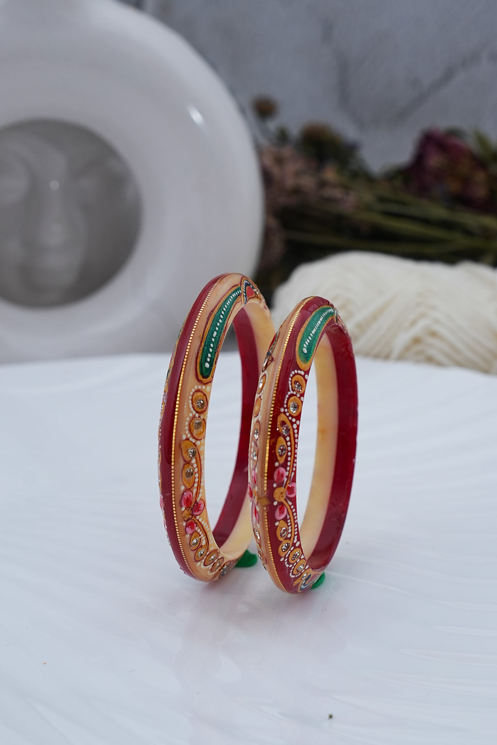 Crimson Heritage Bangles